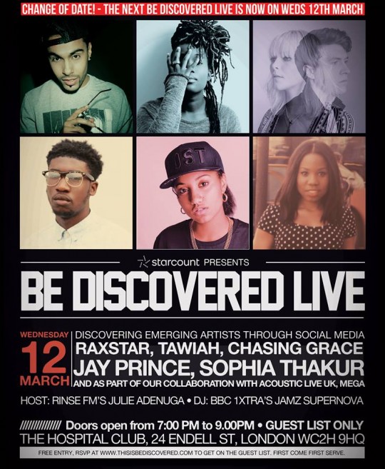 Be Discovered Mar 14